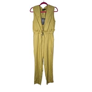 Pretty Little Thing Size 10 Chartruese Yellow One-Piece Jumpsuit NWT